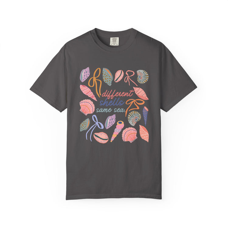 different shells, same sea comfort colors tee
