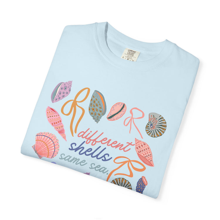 different shells, same sea comfort colors tee