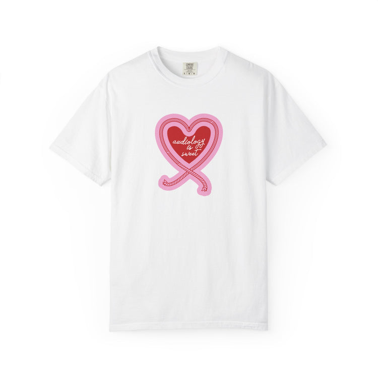audiology is sweet heart rope comfort colors tee