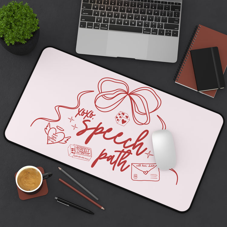 xoxo speech path bow desk mat