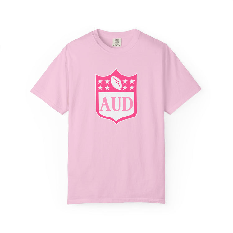 AUD football crest comfort colors tee