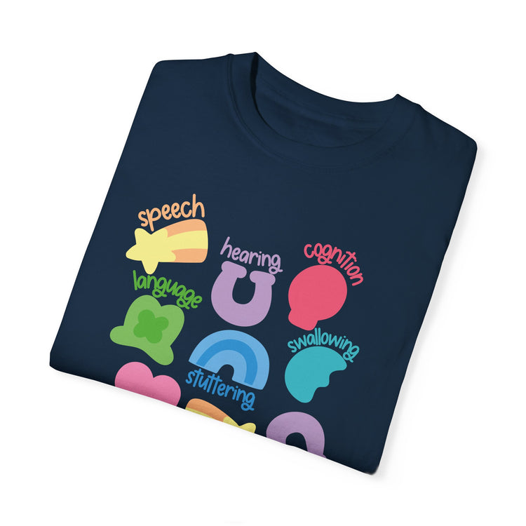 lucky speech charms comfort colors tee