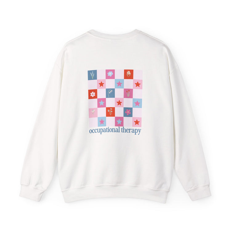 bloom in OT front/back crewneck