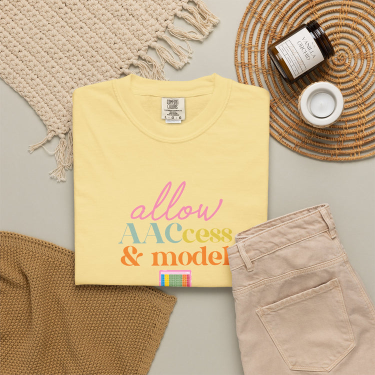 allow AAC access and model comfort colors tee