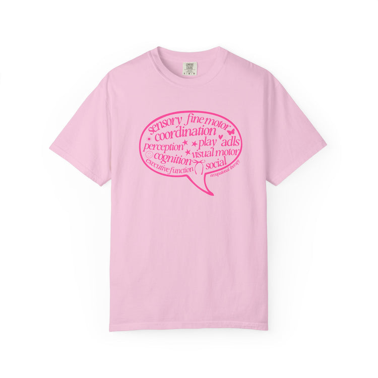 OT pink scope bubble comfort colors tee