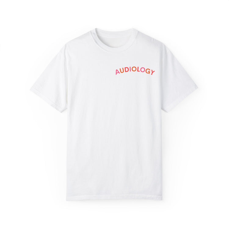 colorful audiology arch comfort colors tee