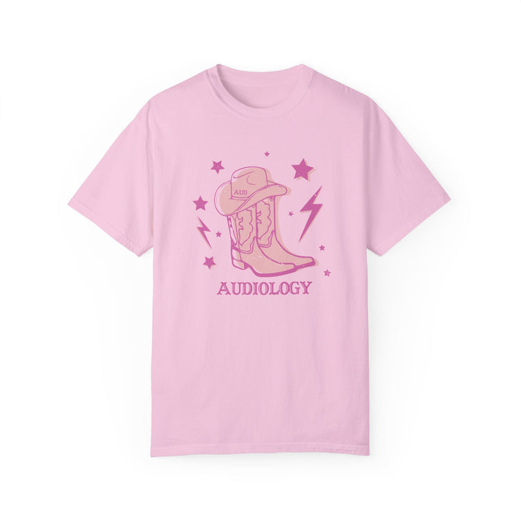 cowboy boots audiology comfort colors tee