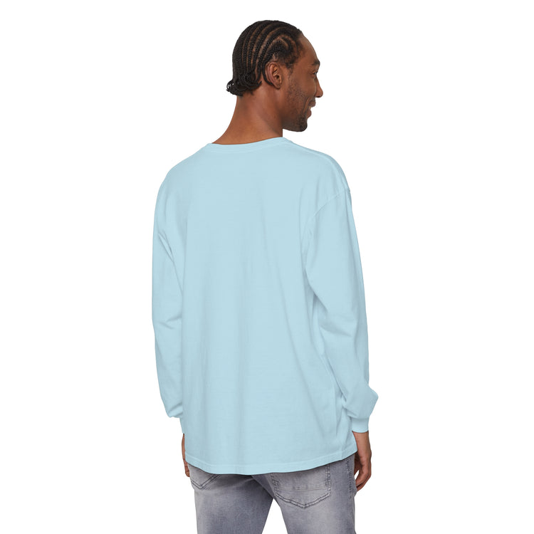 speech language pathology lines blue comfort colors long sleeve tee