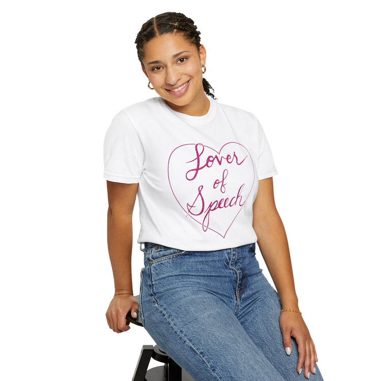 lover of speech comfort colors tee