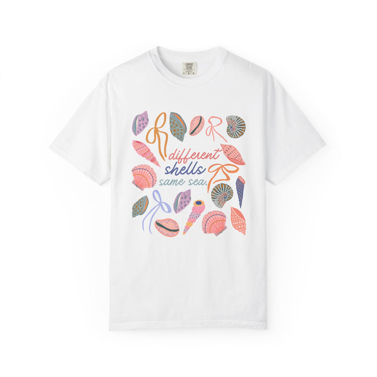 different shells, same sea comfort colors tee