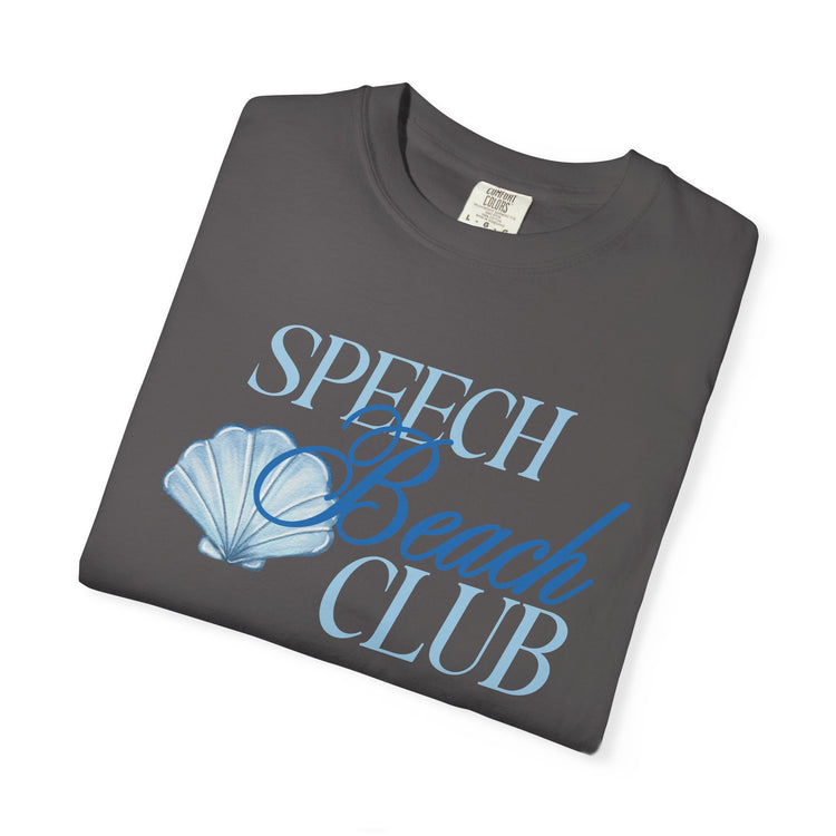 speech beach club shell comfort colors tee