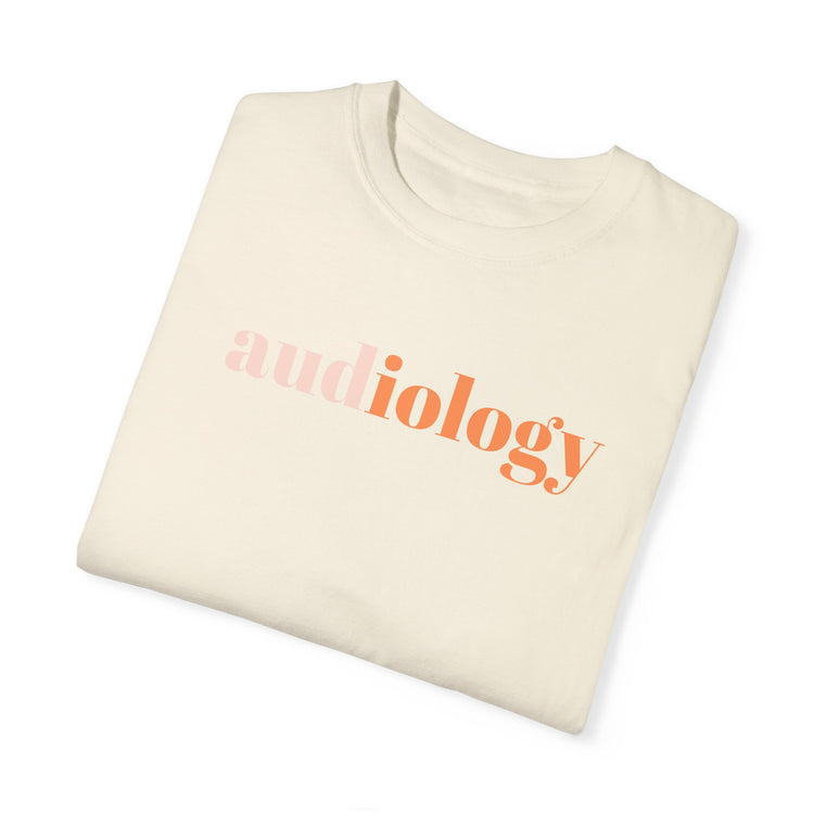 simple orange audiology comfort colors tee