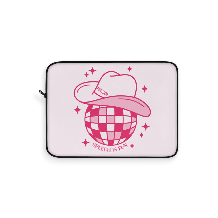 speech is fun disco laptop sleeve