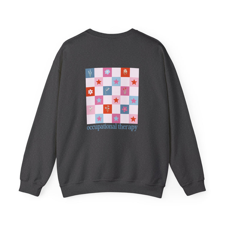 bloom in OT front/back crewneck