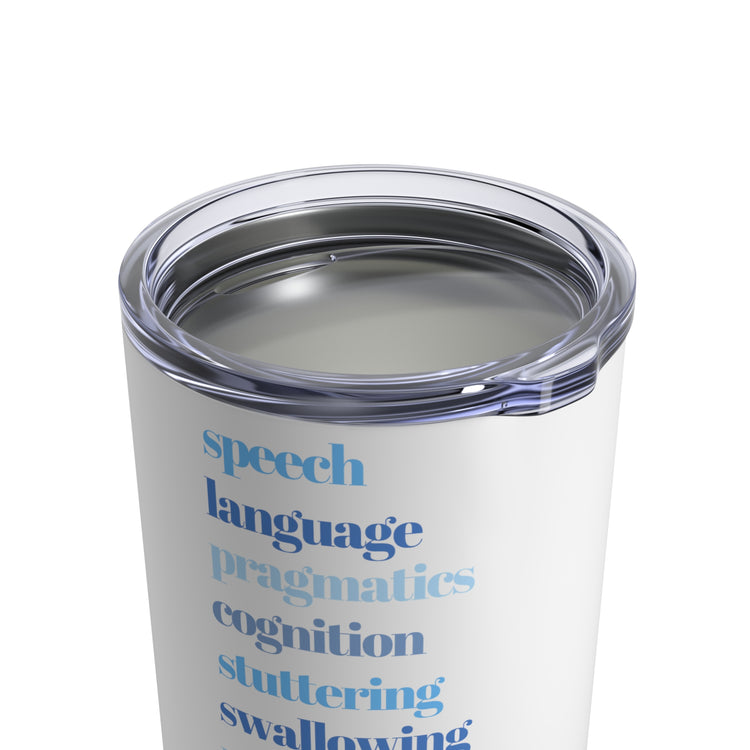 blue SLP scope of practice 10oz tumbler