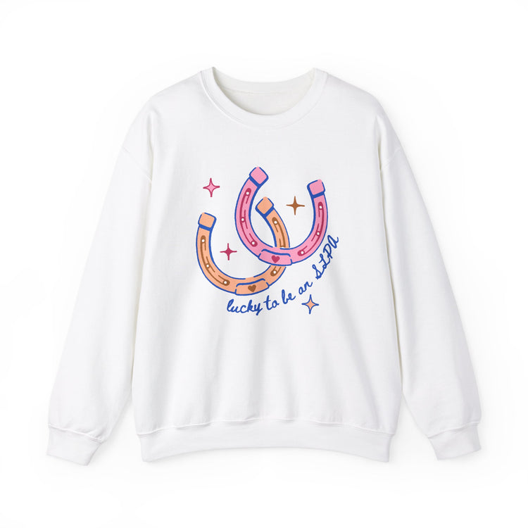 horseshoe lucky to be an SLPA crewneck