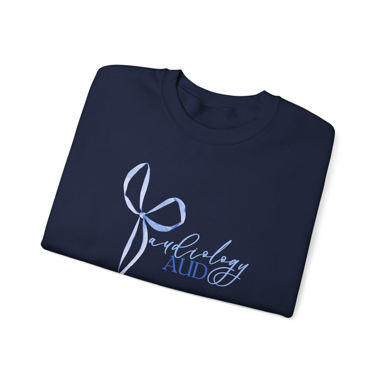 blue bow audiology crewneck