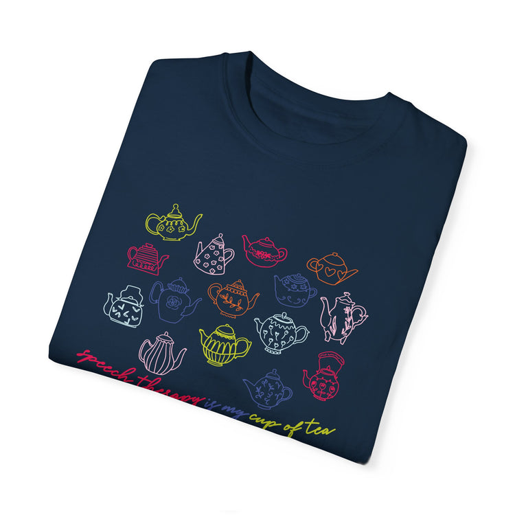 speech therapy is my cup of tea comfort colors tee