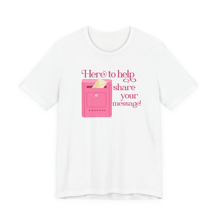 here to help share your message! speech short sleeve tee