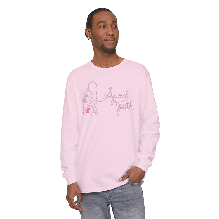 cowgirl speech path comfort colors long sleeve tee