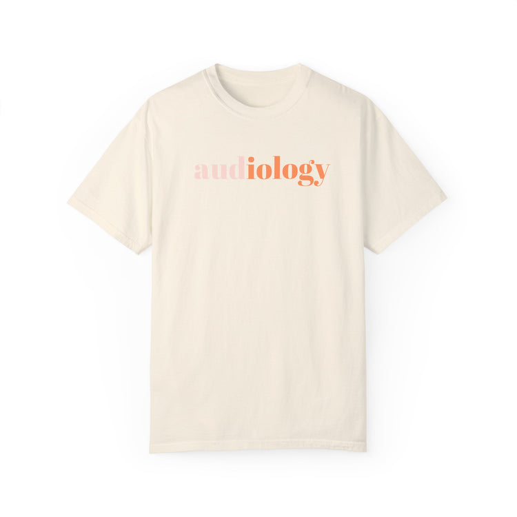 simple orange audiology comfort colors tee