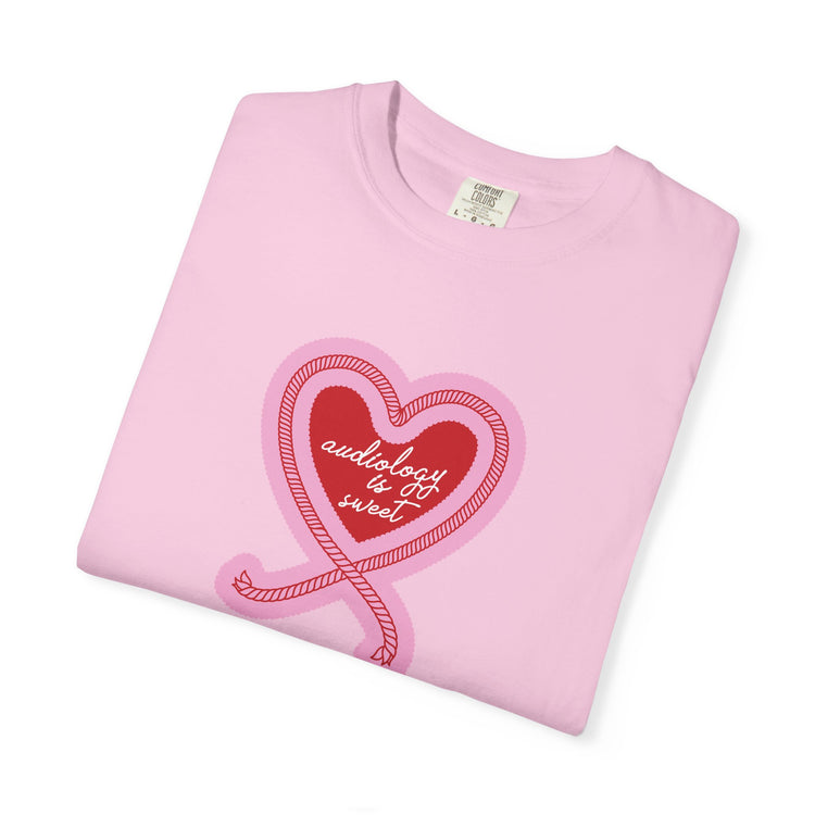 audiology is sweet heart rope comfort colors tee