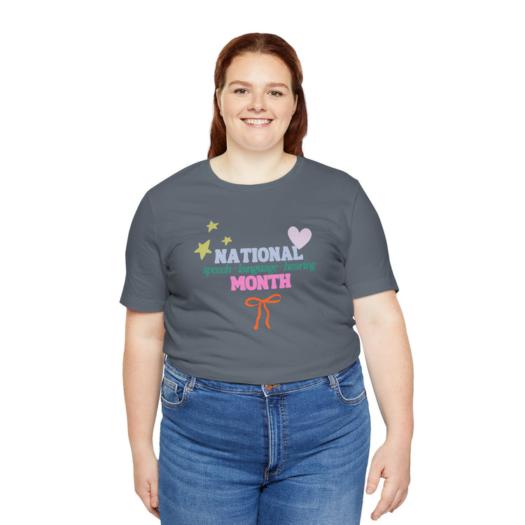 NSLHM colorful bow short sleeve tee