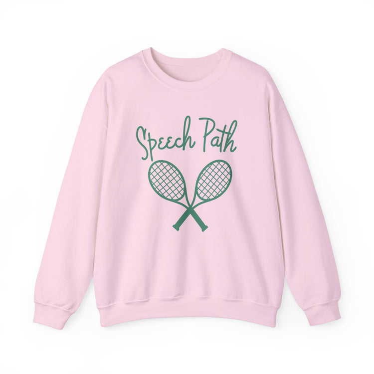 speech path beverly hills tennis crewneck