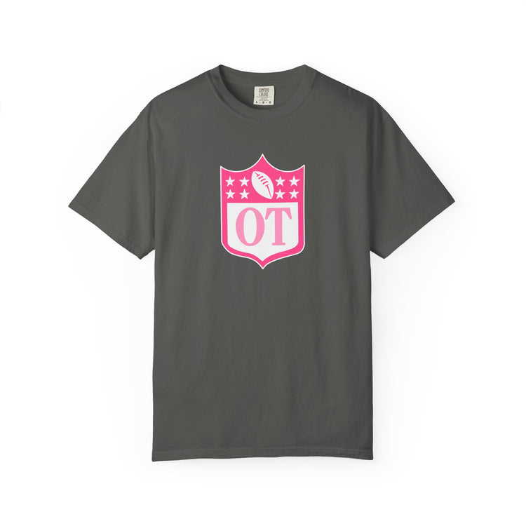 OT football crest comfort colors tee