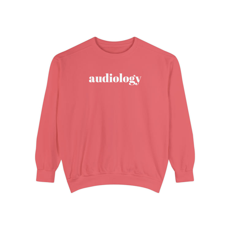simple audiology comfort colors crewneck