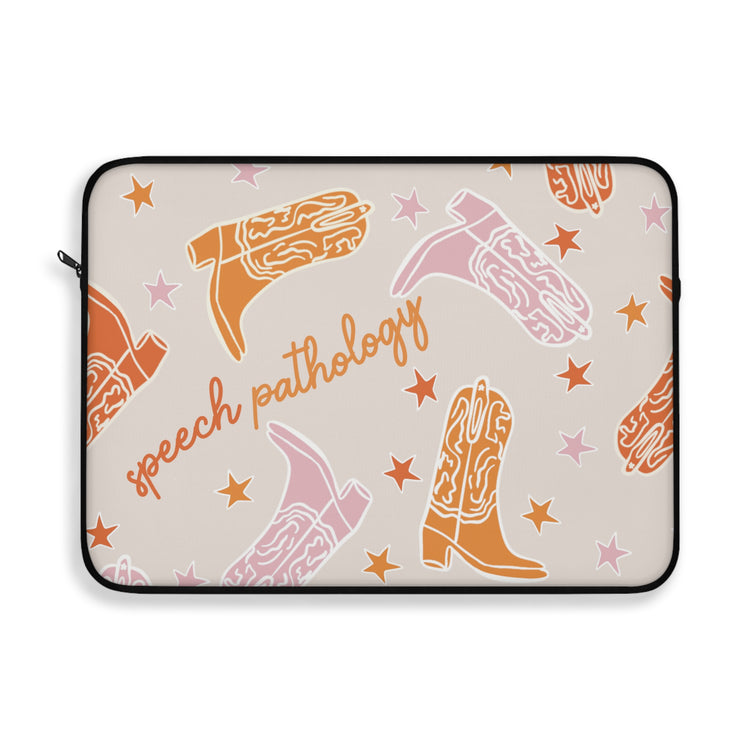 speech pathology boots laptop sleeve