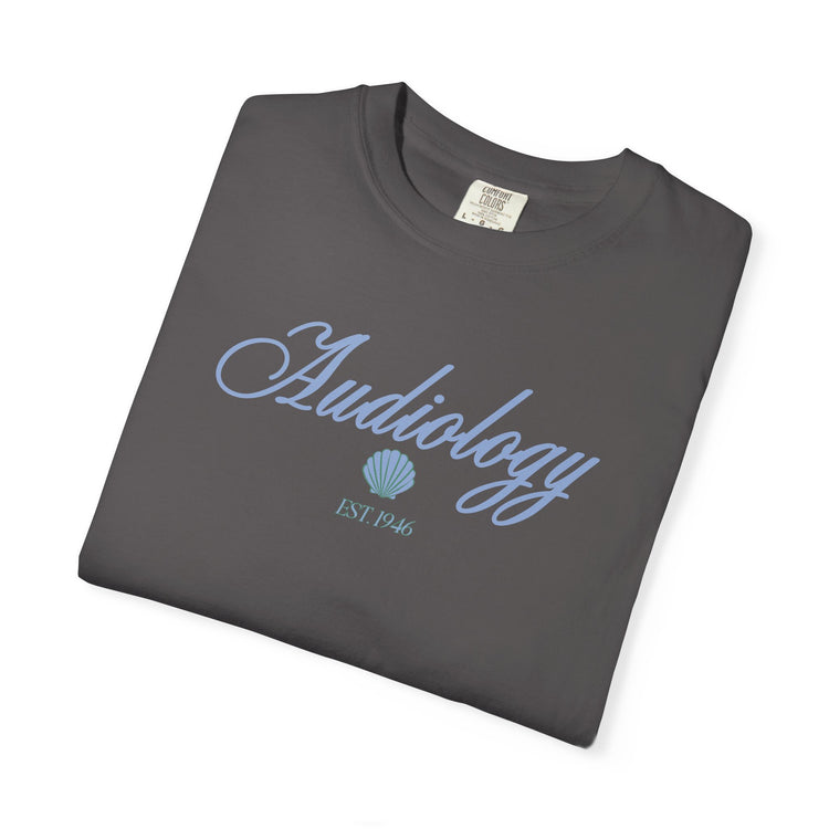 audiology clam est. 1946 comfort colors tee