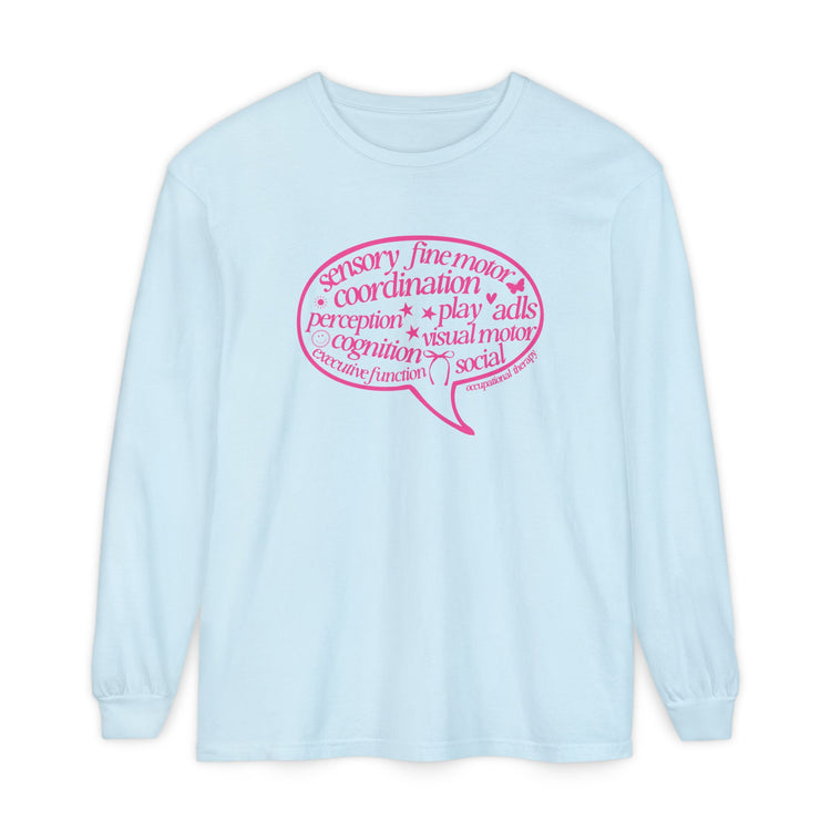OT pink scope bubble comfort colors long sleeve tee