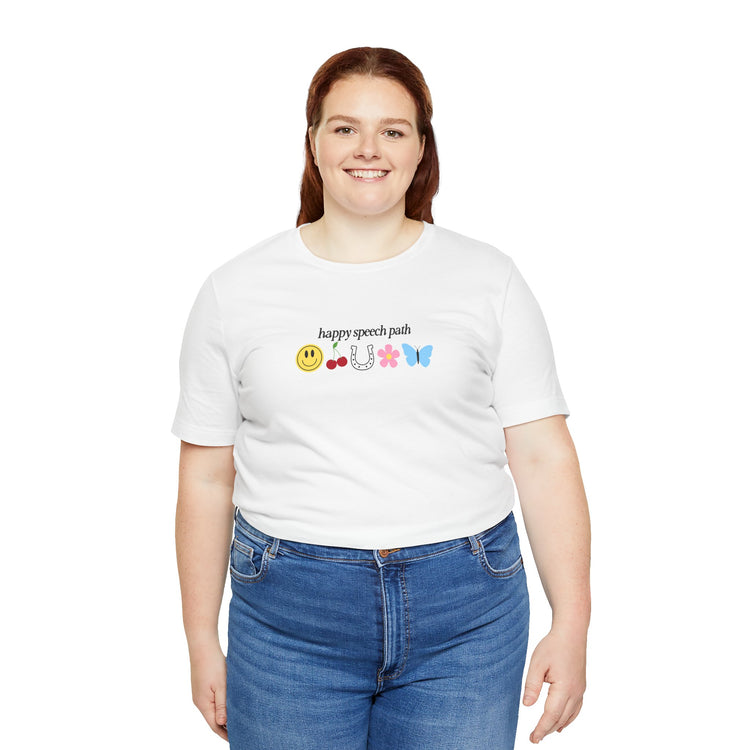 happy speech path tee