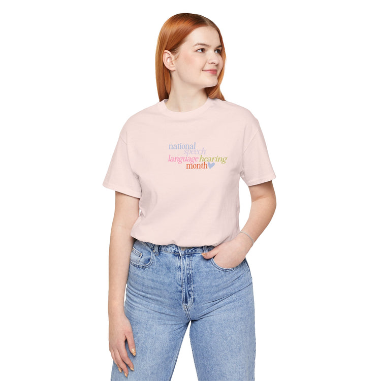 NSLHM heart colorful short sleeve tee