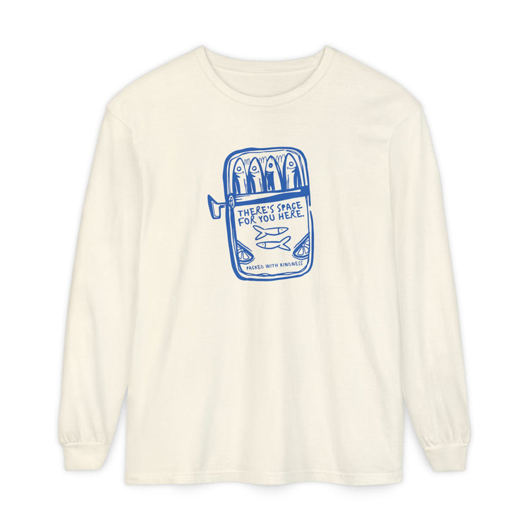 sardine kindness comfort colors long sleeve tee