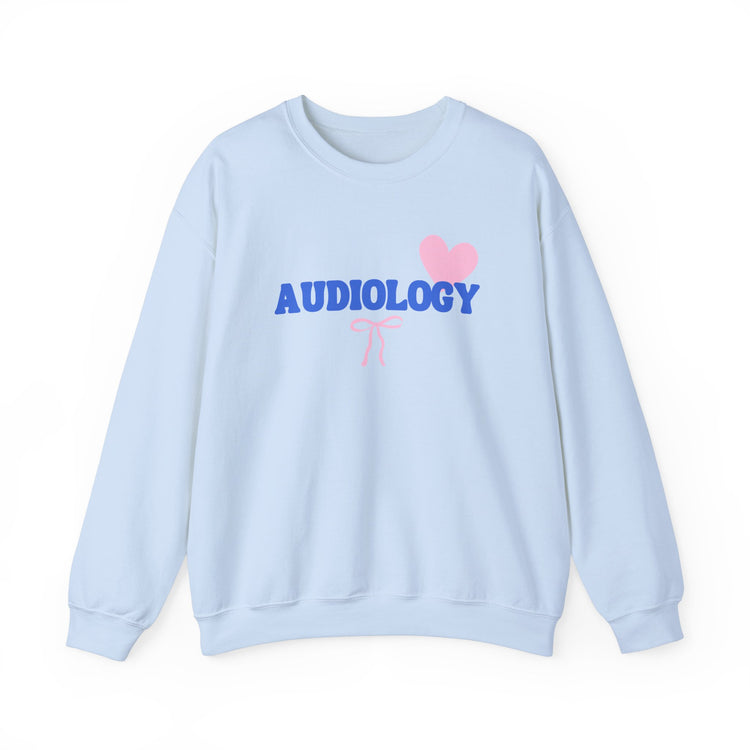 audiology heart + bow crewneck