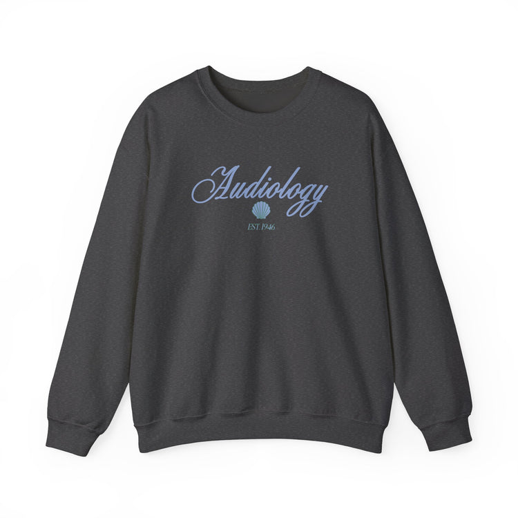 audiology clam est. 1946 crewneck