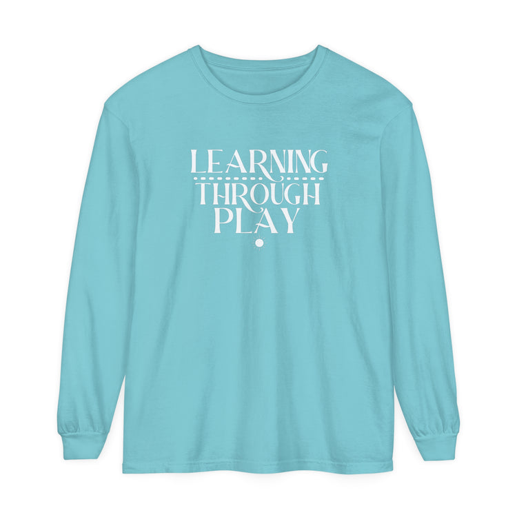 learning through play comfort colors long sleeve tee