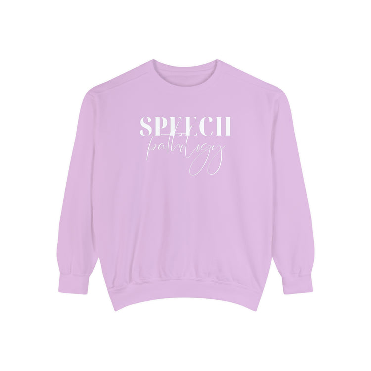 speech pathology cursive comfort colors crewneck