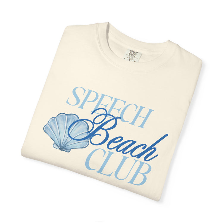 speech beach club shell comfort colors tee