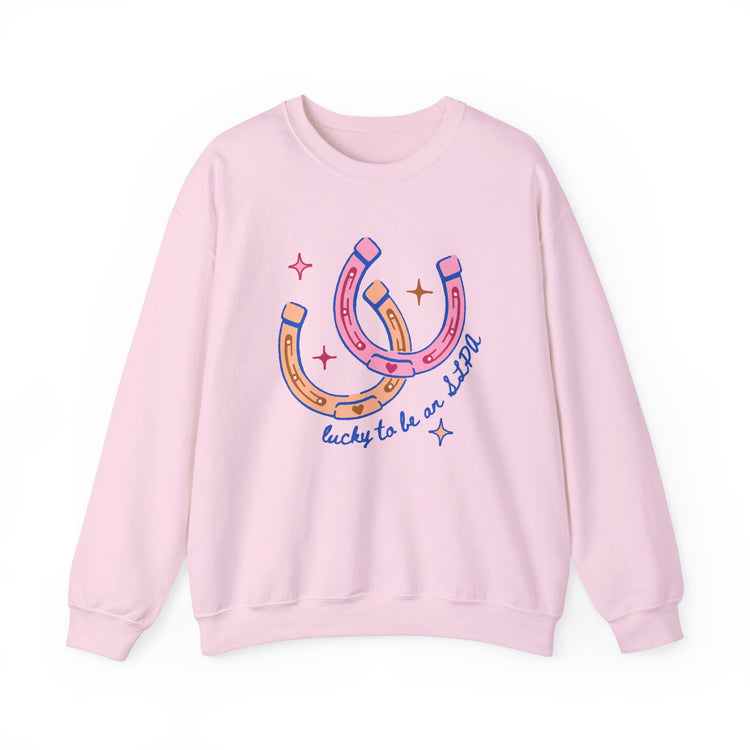 horseshoe lucky to be an SLPA crewneck