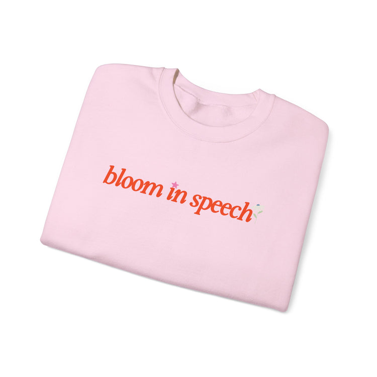 bloom in speech flowers crewneck