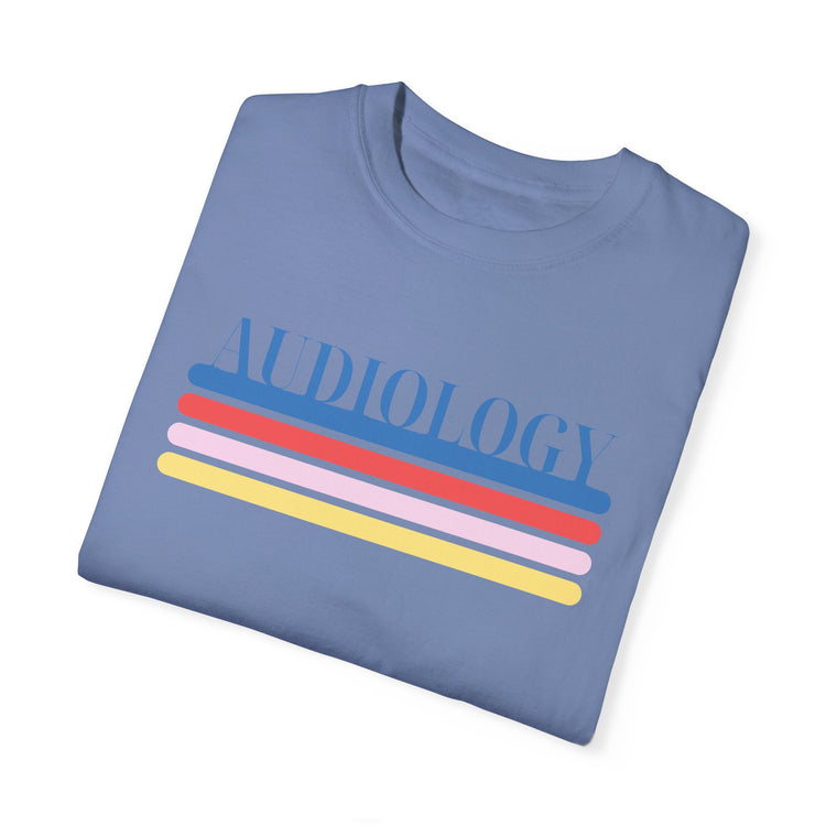 colorful lines audiology comfort colors tee