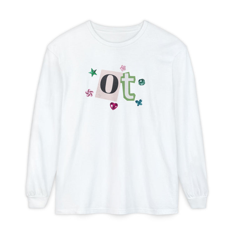 OT newspaper gem comfort colors long sleeve tee