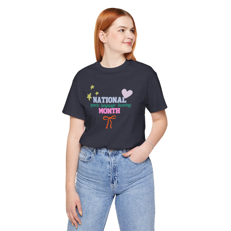 NSLHM colorful bow short sleeve tee
