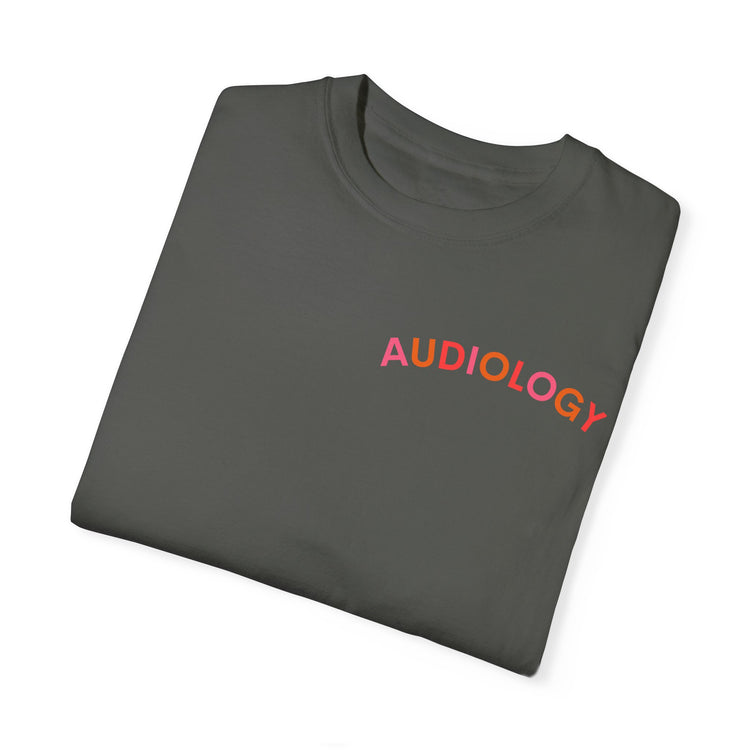 colorful audiology arch comfort colors tee