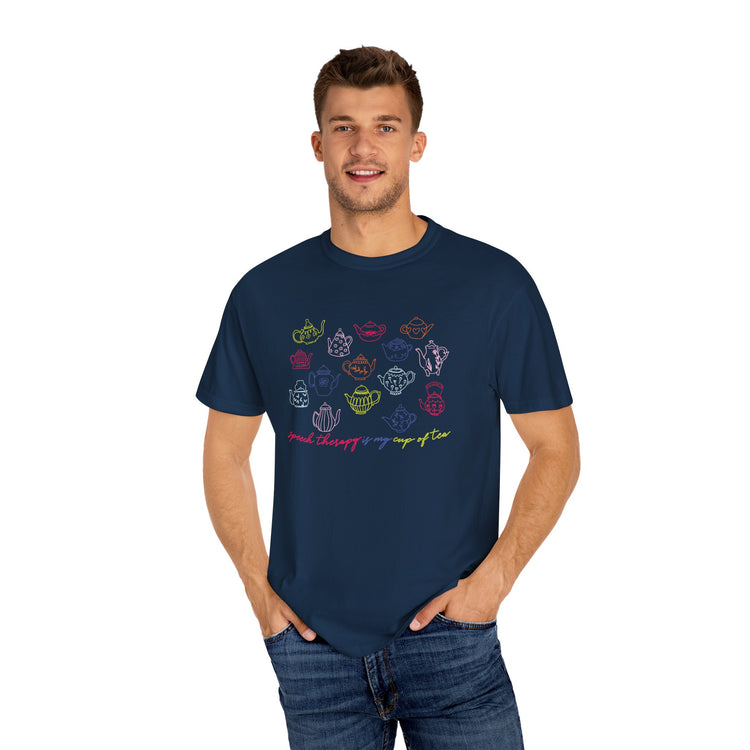 speech therapy is my cup of tea comfort colors tee