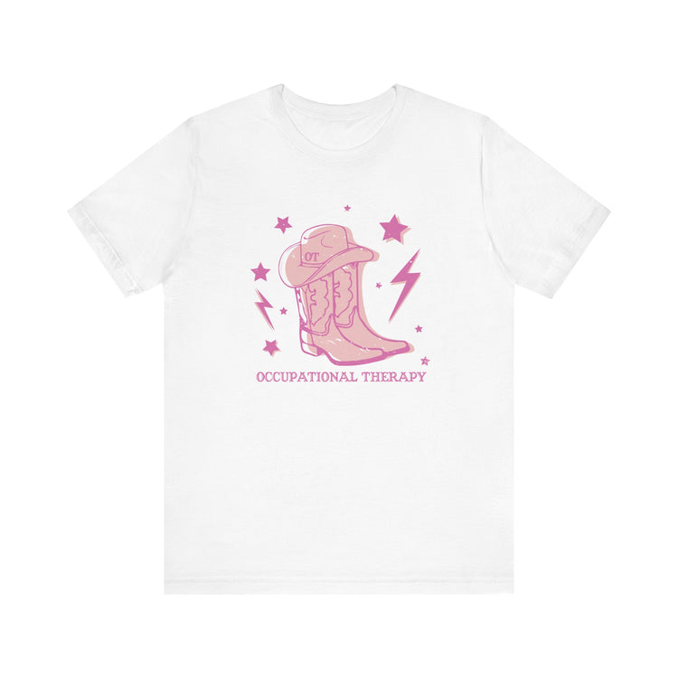 OT cowboy boots short sleeve tee
