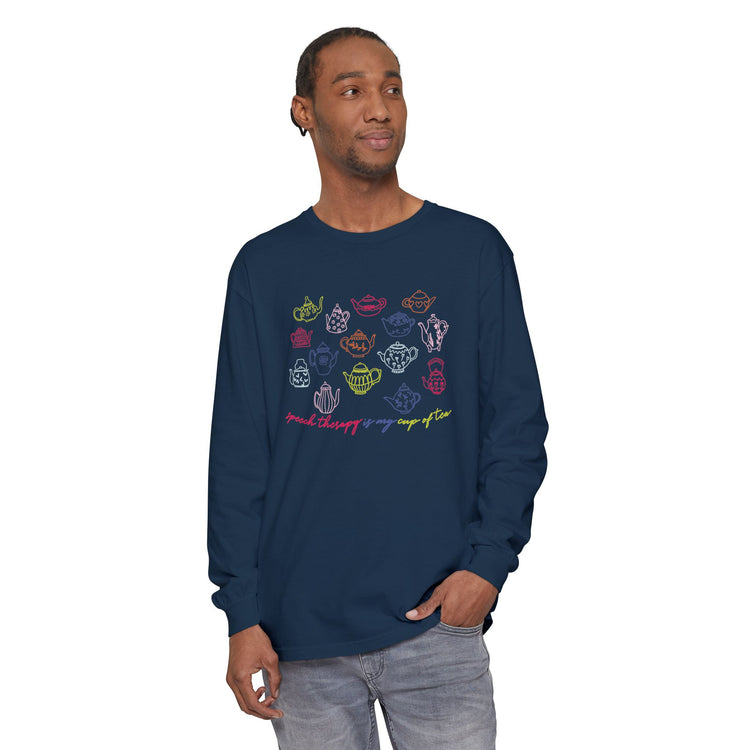 speech therapy is my cup of tea long sleeve tee